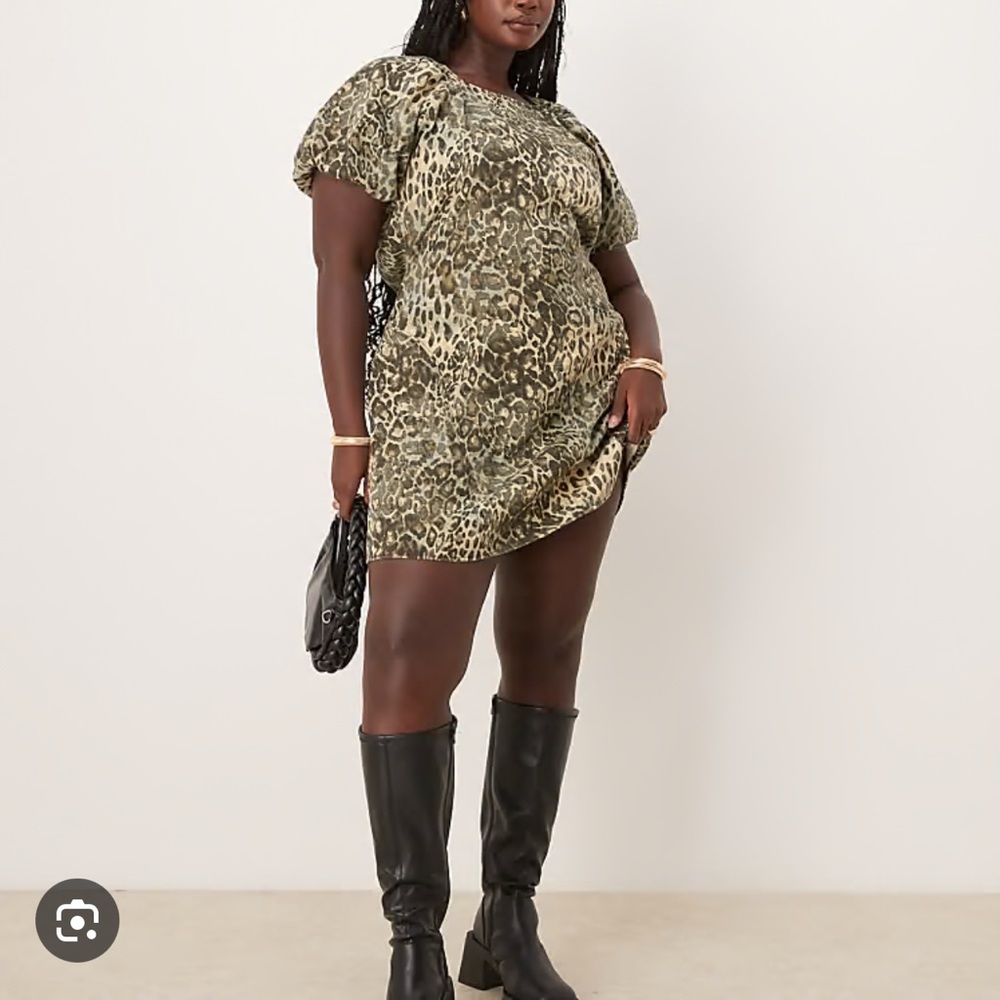 ASOS Curve Animal Print Mini Dress